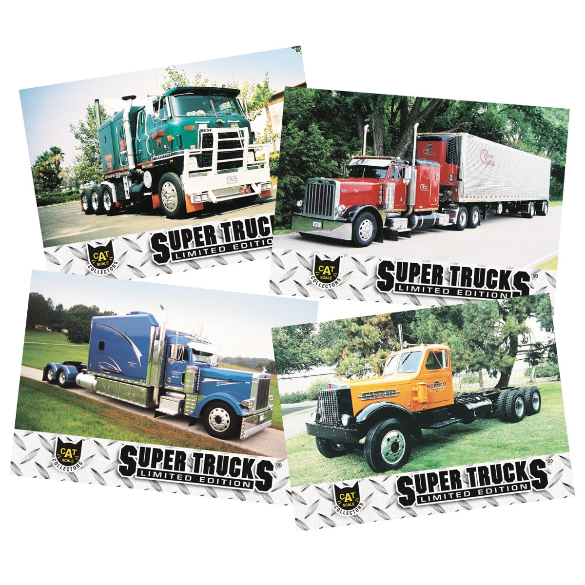 super trucks limited edition cards Series 7 CAT Scale Super Trucks Card Set