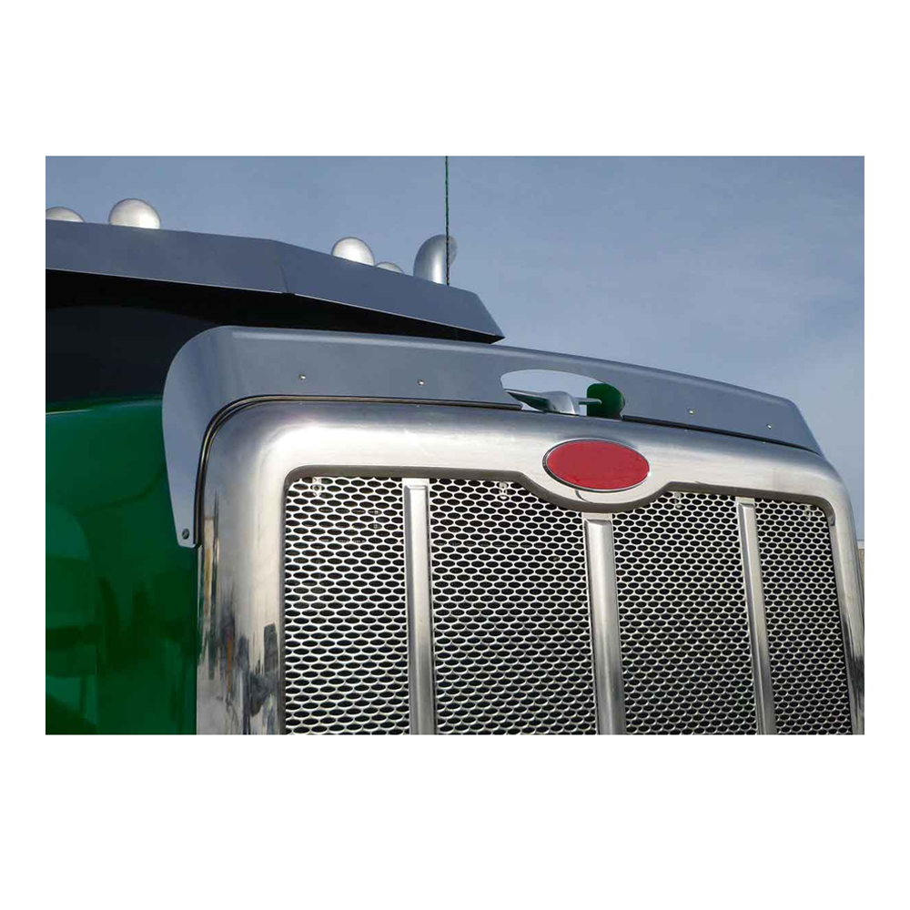 Peterbilt 567 2013+ Stainless Steel Bug Deflector Hood Shield