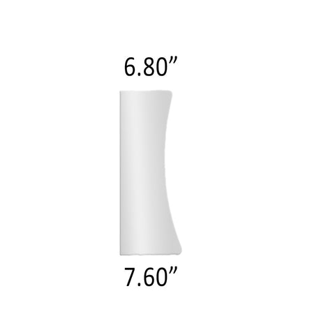 Multi-fit blind mount 20" tapered stainless boxed short radius end bumper, close-up