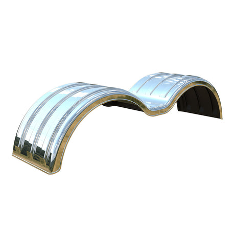 102" Silver mirror poly double deuce MIN1352 full tandem fender with 51" spread