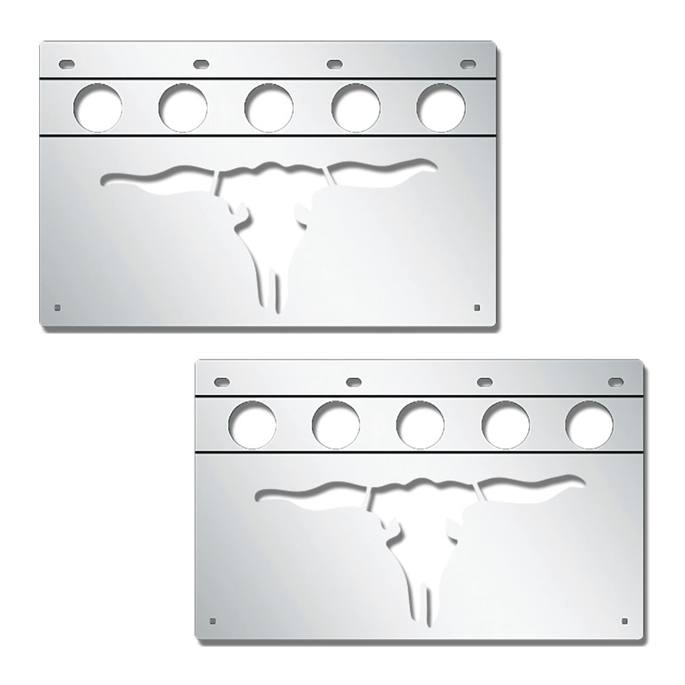 15" x 24" Stainless Steer Head Anti-Sail Light - 2" Light Cutouts