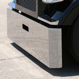 Peterbilt 379 Stainless Steel 18" Switchback End Bumper with 3/4" Under Glow Light Cutouts and Tow Hole