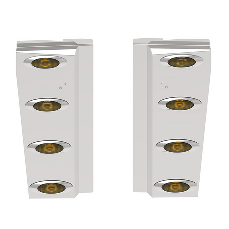 Peterbilt 589 long hood Ext panel with four M1 leds for semi trucks