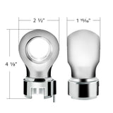 Chrome Charlotte Gearshift Knob LED For 13/15/18 Speed Adapters