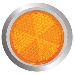 2-1/8" Amber Reflector with Chrome Trim