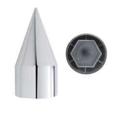 33mm Chrome Plastic Spike Nut Cover - Push On