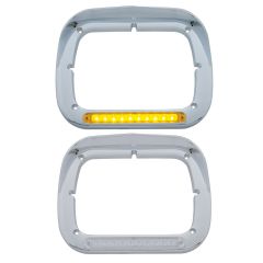 8" x 6" Headlight Bezel with LEDs and Visor