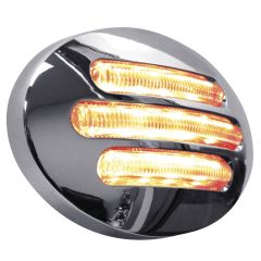 3" Flatline Amber/Clear LED Marker Light
