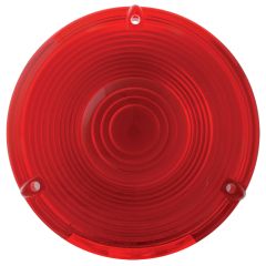 4" Red Acrylic Lens with 3 Mounting Holes