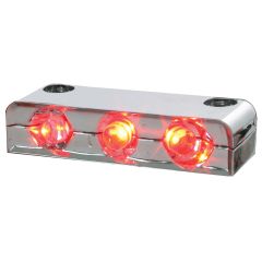 1-3/4" Red 3 LED Chrome Step Light