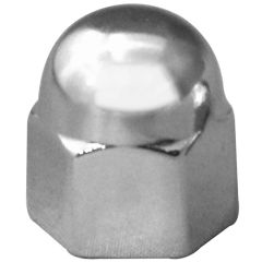 7/16" Chrome Zinc Acorn Nut Cover - Push On