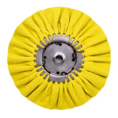 9" Yellow Airway Buffing Wheel with Center Plate