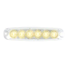 5" Ultra Thin 6 LED Amber/Clear Strobe Light