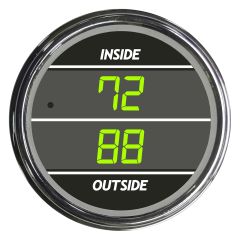 Inside & Outside Temperature Gauge Green