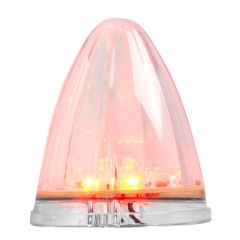 3-1/2" Watermelon Red/Clear 19 LED Marker Light