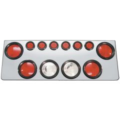Stainless Rear Center Panel w/Incandescent Lights