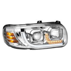 Peterbilt 388/389 Chrome Passenger Side Headlight with LED Position and Turn Signal