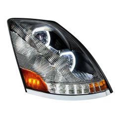 Volvo VN/VNL Chrome 10 LED Headlights for Passenger Side