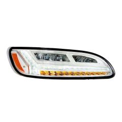 Peterbilt 382, 384, 386 & 387 Chrome 6 LED Headlight For Passenger Side