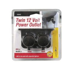 12 Volt Double Plug In Power Outlet