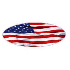 American Flag Peterbilt Hood Emblem Decals (pr)